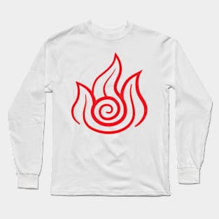 Fire Bending Nation Symbol Long Sleeve T-Shirt